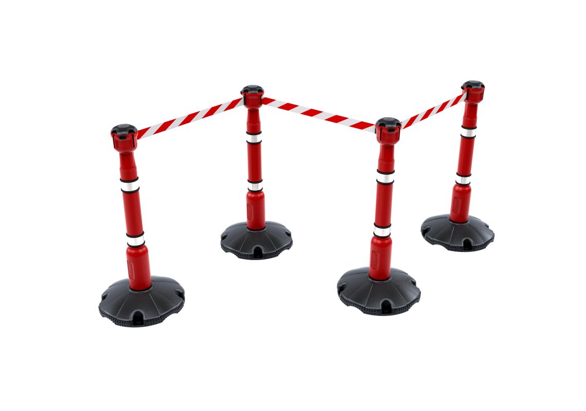 SKIPPER™ RED RETRACTABLE FLAGGING TAPE